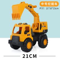 中号挖掘机 大号耐摔儿童消防车玩具男孩子救火车惯性车云梯车吊车工程车套装