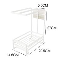 碳钢款-款式2白色(配粘钩) 厨房用品家用大全抹布沥水架壁挂式洗碗布置物架海绵收纳架子神器
