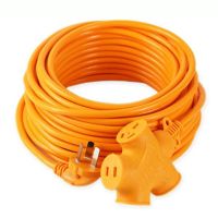 四位*10孔桔色大字*2米长. 2-50米延长线插座电动车充电插板接线板转换器排插排电源线插线板