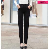 黑色 [一条装] L(2.0-2.2) 春秋款中老年女士弹力休闲裤中年女装长裤大码松紧腰高腰妈妈裤子