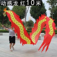 10米 大号龙头一个 舞龙广场健身甩龙手舞龙彩带甩彩龙彩条成人中老年耍布龙头健身