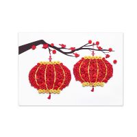 A4画无框款 玫红小树 儿童diy彩色纽扣小学生亲子创意粘贴画幼儿园手工作品制作材料包