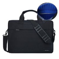 A款黑色(配肩带+拉杆带+送鼠标垫) 13.3寸 气囊防震电脑包15.6寸14寸13.3单肩手提笔记本包适用联想华硕男女