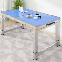 蓝色单桌[30%的人选择] 25方[升级款]60*120 折叠桌户外摆摊桌子便携餐桌椅家用简易地摊可折叠长条吃饭小桌子