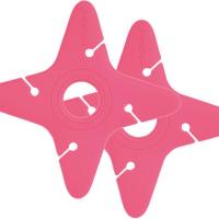 红色x2只 HXINH耳机数据线绕线器回旋飞标收纳器软质硅胶