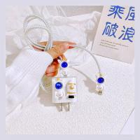 [透明套+白软扣+幻彩银绳]金角宇宙 苹果20W 宇航员苹果13数据线保护套适用iPhone12promax快充头20w