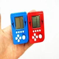 迷你屏红色(送电池) 益智小型儿童俄罗斯方块机游戏机掌机学生上课8090怀旧复古玩具