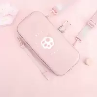 Switch雪糕猫爪包-樱花粉 配钢化膜 任天堂switch收纳包硬壳lite猫爪保护套ns游戏机配件盒oled斜跨箱