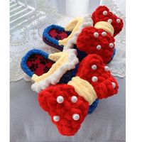 白雪公珍珠黄白底 39 冰条白雪公主泡芙花diy拖鞋材料包玉桂狗手工编织鞋子底在逃公主