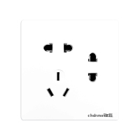 白色七孔插座 暗装多孔家用墙式七孔插座雅白86型二二三插7孔10A电源大面板