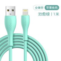 治愈绿 1米[升级款耐磨快充线]1条装 苹果13数据线iPhone12充电线11promax手机xs快充8原装7p通用6