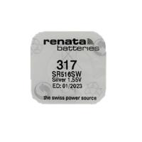 1节瑞士317电池+螺丝刀 瑞士renata 317 SR516S手表纽扣电池石英表电子1.55V精装配件