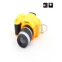 黄色 儿童玩具 单反照相机 迷你仿真照相机模型钥匙扣 带闪光灯快声
