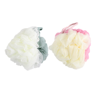 粉绿2个 大号沐浴球搓澡洗澡巾搓背浴花可爱泡澡球成人沐浴露起泡泡浴花球