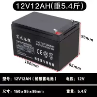 铅酸实威12V12AH(送插线) 电动喷雾器电瓶12v农用大容量锂电池12伏灯音响门禁12v12ah电瓶