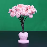 粉色爱情树:[不含停车牌] 配送4组数字 临时停车牌挪车电话号码牌创意车载车用汽车停靠车牌车内装饰用品