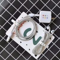 泫雅花(亮银) vivo u3x/x21i/x20/x9s/X7/plus充电器线保护绳数据线保护套收纳