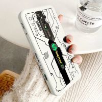 直边-侧边赛博朋克[古董白] 荣耀畅玩4c 黑鲨3 3Pro手机壳液态硅胶直边软壳3s游戏全包镜头防摔保护套朋克