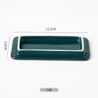 长方底部沥水托盘- 颜色备注 北欧轻奢风创意陶瓷香皂碟肥皂盒置物架沥水浴室卫生间家用小皂盒