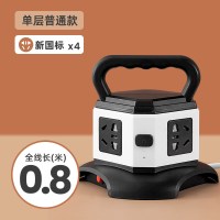 4插位 无usb 0.8米 公午智能断电过载保护立式插座多功能插排插线板多孔usb多插810位