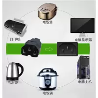 电饭煲插座三孔三插电源线电压力锅品字尾电源线铜线芯通用