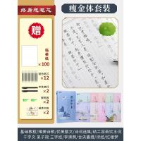 瘦金体字帖 10本装[临摹纸+永久送笔芯] 瘦金体字帖硬笔钢笔书法成年练字帖初学者入门套装凹槽神器速成21天宋徽宗成人手