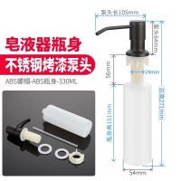 B2款:黑色烤漆按压头+塑料瓶体 洗洁精水槽按压器厨房洗菜盆皂液器洗碗盆水池用泵头加长管延长器