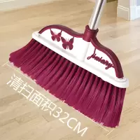 [升级软毛]s单个扫把q九红色 扫把簸箕套装组合家用扫帚簸箕组合扫地笤帚魔法扫帚塑料扫把单个