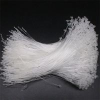 尖头半透明(1000条) 超短2英寸(6.5厘米) 5寸子母扣扎带服装标签手穿物流吊牌尖圆头尼龙透明一次性标牌线