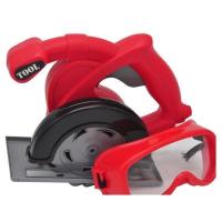 割轮+眼镜15*18CM 密室逃脱电锯道具光头强的仿真电锯玩具儿童益智转动带声男孩礼物