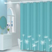 蒲公英 单帘100宽*180高[送加厚挂钩] 浴帘套装免打孔浴帘布防水加厚卫生间浴帘隔断帘窗帘布浴帘杆套装