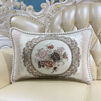 国色天香-粉花 48x48正方形 单外套 厂家直销欧式沙发抱枕靠垫套客厅北欧床头护腰靠枕大号靠背长方形