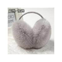 后戴仿兔毛-灰色 耳罩冬耳套保暖女学生可爱韩版护耳朵套耳包折叠捂子男防冻儿童