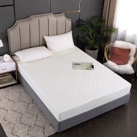 加厚夹棉床罩(乳白) 90*200cm/适合30cm内床垫 床笠夹棉透气床罩套席梦思保护套床套床垫套单防尘罩全包