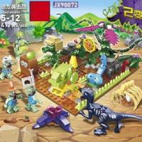 植物僵尸大作战恐龙袭击战417片 彩 兼容乐高积木植物大战僵尸全套农场迷宫作战益智拼装儿童玩具礼物