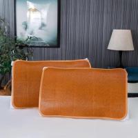 古藤枕片[40*60]一只装 夏天竹枕头套夏凉枕席双面冰丝枕头套碳化竹枕套古藤枕套夏季专用