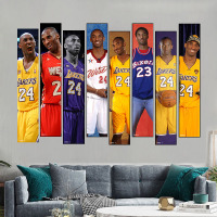 浅灰色 R902-1 中 创意NBA球星卧室墙贴科比防水装饰贴画男生宿舍海报布置自粘壁画