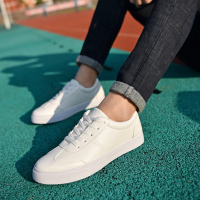 616白色标准码 39 春季韩版潮流英伦小皮鞋白色百搭青年潮鞋男士休闲鞋小白鞋豆豆鞋