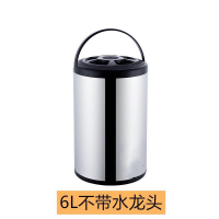 6升黑色 无龙头() 限购一个 奶茶桶商用双层保温桶不锈钢大容量开水桶冷水壶带龙头奶茶店专用