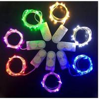 暖白1米含电池 led铜线灯串 2032纽扣电池盒1米2米3米圣诞节日装饰彩灯婚庆鲜花