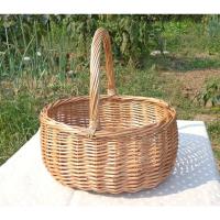 小号原色不加里衬 竹编小果篮手工编制品篮子手提编织篮野餐篮藤编迷你放水果的n竹