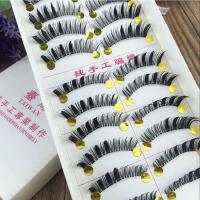 Y-68台湾手工假睫毛透明梗舞台妆自然逼真浓密上睫毛芭比眼尾加长