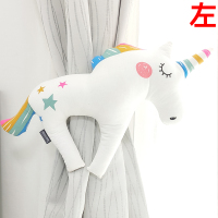 白色 (左) 毛绒公仔窗帘扎带少女风可爱绑绳韩式儿童房纱帘扣磁铁窗纱绑带