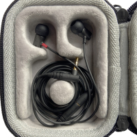 黑色耳机盒 改发线槽加大款 适用森海塞尔IE800S有线入耳式耳机收纳保护硬壳包袋套盒-非挂耳