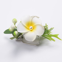 鸡蛋花[小号]一个价 夹子款 现代简约窗帘绑带绑花 窗帘夹绑带系带 窗帘扣窗饰窗帘绑绳配件