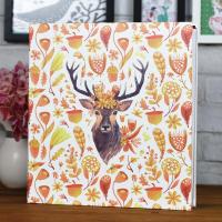 秋の麋鹿(pu皮质720张插页相册) 72张内页(可容纳720张照片) 5寸6寸7混合装皮相册插页式大容量记录本家庭宝宝