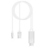 银白色[苹果iPad转HDMI连接投影仪电视显示器] 1m 适用苹果HDMI数据线iPad Pro/Air/mini/9