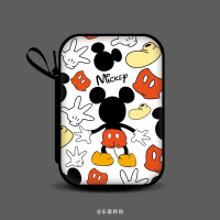 [长包]站立背影米奇 日韩可爱耳机收纳包数据线充电器2.5寸硬盘卡通收纳盒蓝牙零钱包