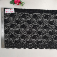 黑色 1.5米 5446号薄 1.5米长厚实柔软睫毛弹力蕾丝花边辅料服装裙边衣服装饰布料面料