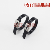 5.6MM*100MM每包100条 100条每包 船用包塑不锈钢自锁扎带5.6MM金属防腐绝缘包皮软环氧树脂抗氧化